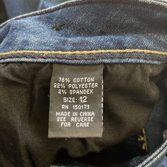 Thorn Straight Leg Blue Jeans Faded size 12 - Picture 4 of 9